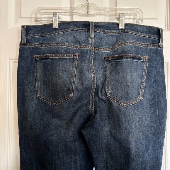 Old Navy Perfect Straight Jeans Sz 16 Mid Rise Dark Wash Denim - Picture 4 of 8